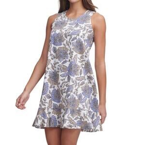 Tommy Hilfiger Sleeveless Provincial Paisley Flounce Hem Dress size 8
